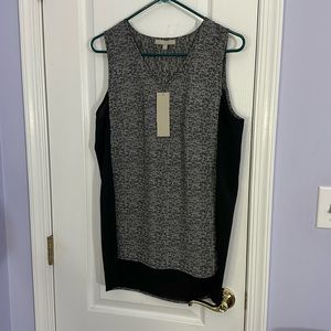 NWT black and white tank blouse